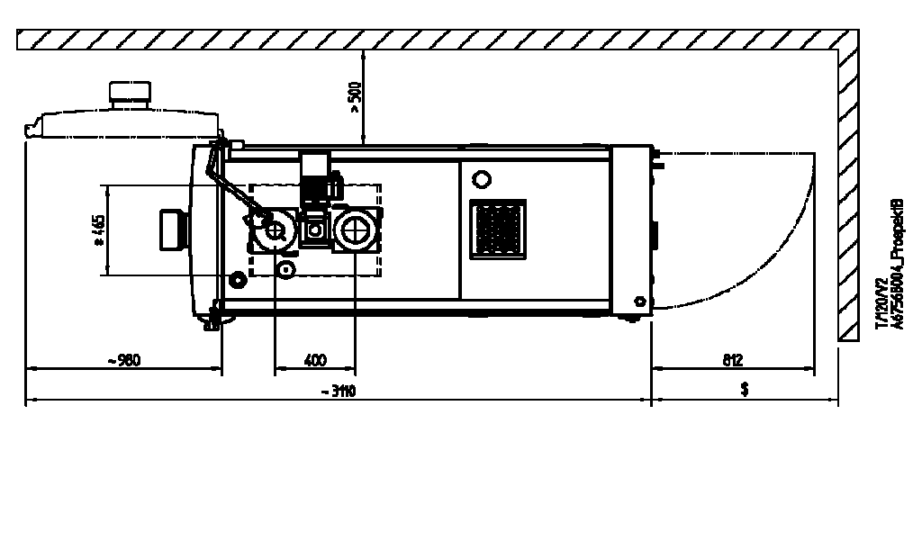 ShockEvent T/120/V2 設置スペース例